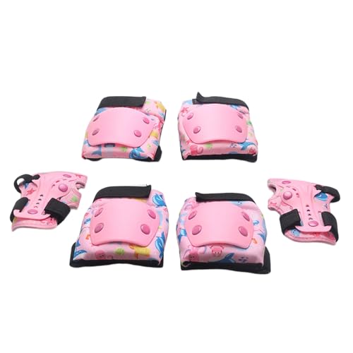 6Pcs Kid Protective Gear Set for 3-8 Boy Girl Scooter Roller Skating Including Biking Skating Knee Elbow Brace Hand Pad