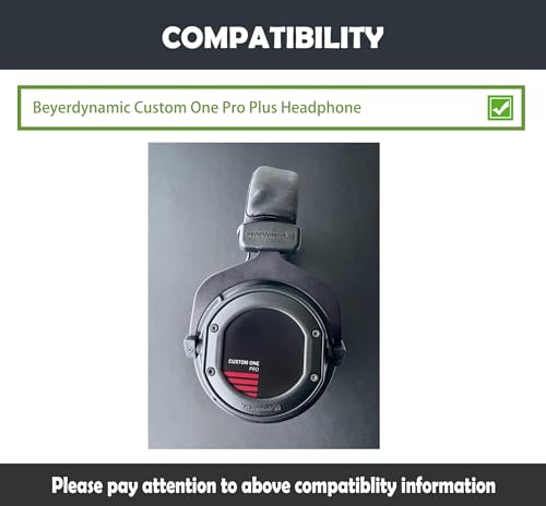 Cojines de repuesto para auriculares, almohadillas de cuero perforado compatibles con Beyerdynamic Custom One Pro Plus, con cuero protein respirable miniatura 2