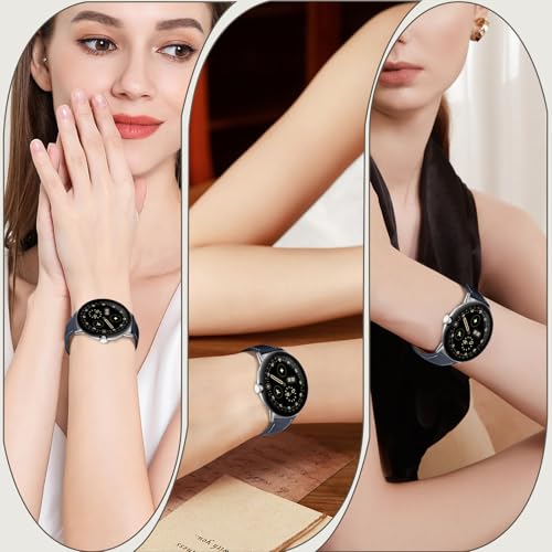 Correa de cuero slim compatible Google Pixel Watch 45mm miniatura 7