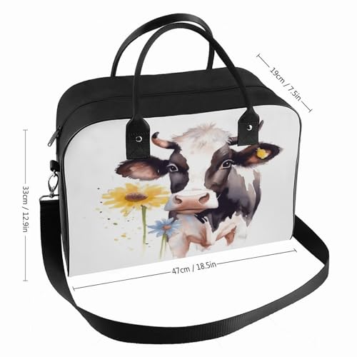 Bolso tote de acuarela con margaritas, nylon, gran capacidad miniatura 2