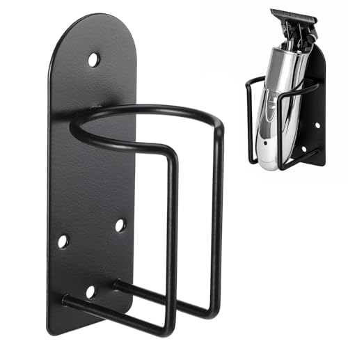 Didiseaon Stainless Steel Barber Hair Clipper Holder Wall Mounted Tool Organizer for Salon Accessories Lightweight Sturdy Electric Shaver Stand for Home Barber Shop Use Aesthetic Hair Tool Rack