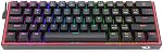 Clavier de jeu filaire Redragon K617 Fizz 60%, clavier mécanique compact à 61 touches avec rétroéclairage RGB 16,8 M, design intérieur rouge, interrupteur linéaire rouge programmable, logiciel pro