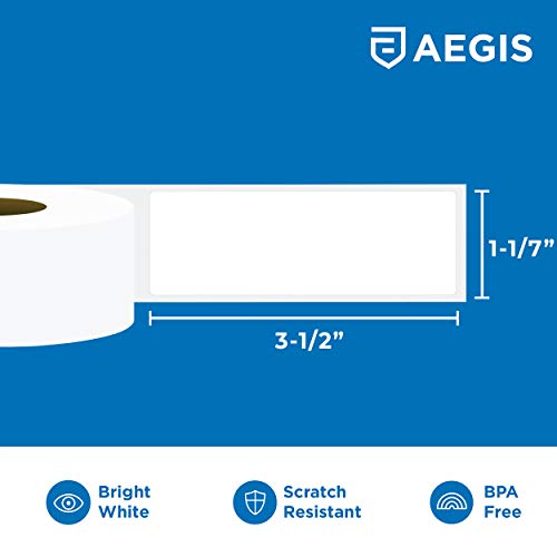 Aegis Adhesives - Compatible Labels Replacement For Brother Dk-1201 (1.1" X 3.5”) Address & Barcode, Use With Ql Label Printers - 12 Rolls + 1 Frame #TOP1