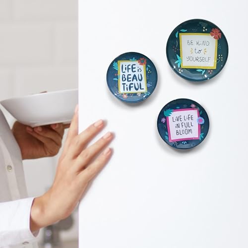 Image of Amazon Basics Life is Beautiful Metal Decorative Fridge Magnet | Gift Items for Women and Men | Home Decoration Gift Item | Set of 3 | Stylish Fridge Magnet 1x9 CM, 1x7 CM