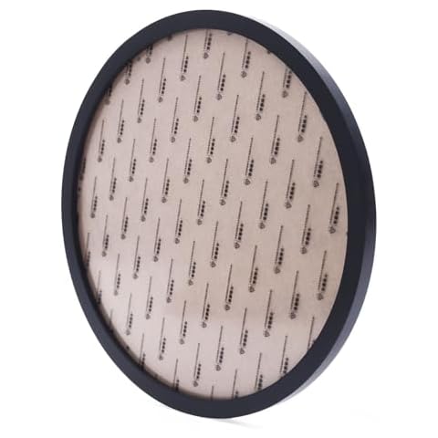 WoShewNu 16 inch Round Wall Photo Frame Black Picture Frame with Clear Glass MDF Wood Circular Picture Frame for Wall Mounting Display Wall Photo Frame for Wall Home Office Restaurant Decoration Cover