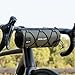 for Bike Handlebar Bag, Large Capacity Waterproof Nylon Cycling Front Pack with Adjustable Straps for Frame Tube Storage, Black
