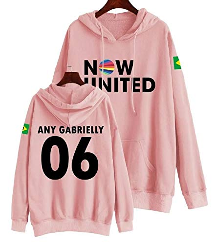Moletom Infantil Now United Personalizado Any Gabrielly (Rosa, 12)