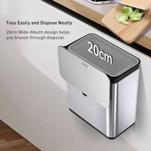 Eko EK9008 Kitchen Compost Bin Countertop, 7L / 1.85 Gal Stainless Steel Compost Bin With Removable Inner Bucket And Deodorizer Compartment thumb #5