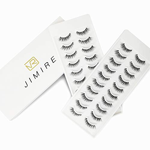 JIMIRE False Eyelashes Natural 20 Pairs Lashes Wispy Fake Eyelashes Multipack
