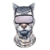 Pumixiy Funda de protección solar con diseño de estampado animal, polaina multifuncional UV para cara y cuello para deportes al aire libre, transpirable, unisex, para senderismo (DW229006 código medio