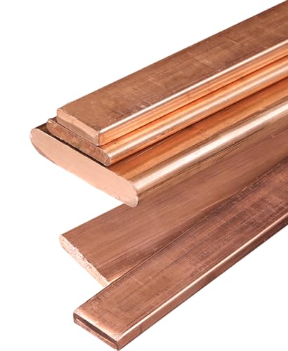 1pc T2 Copper Flat Bar - 12mm Thick, 200mm Length, Multiple Width Options for Electrical and Industrial Applications(12x30x200mm)