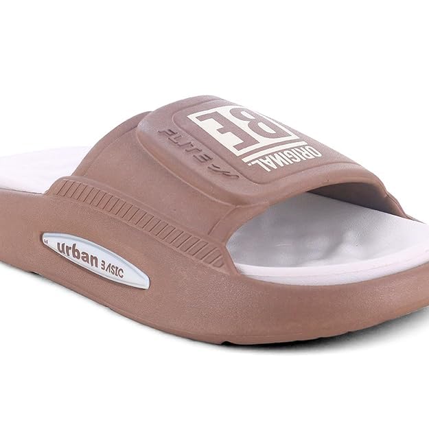 Image of FLITE FL-2052 Men's Slides - Cushioned Casual Sandals for Gents, Soft Plush Padding & Bold Color Design