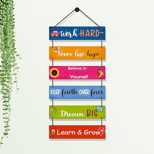 Image of Expleasia, Exuberant & Luxury Decor Decorative Wall Hanging Wooden Art Decoration Item for Home Office Living Room Bedroom Decoration Items Motivational quotes decor Gift Items (Work Hard)