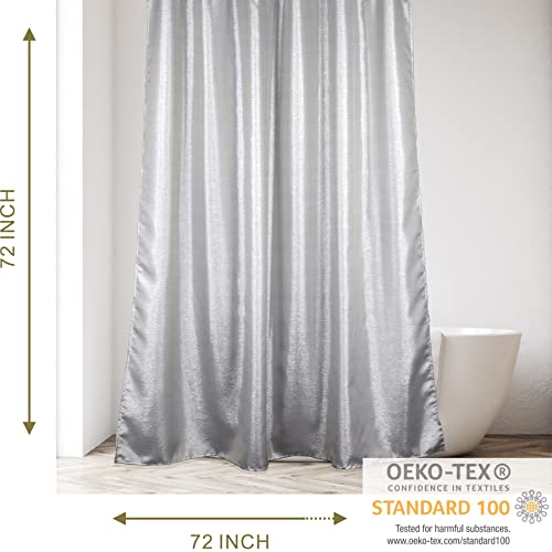 Rideau de douche luxe élégant en textile brillant métallique - 7