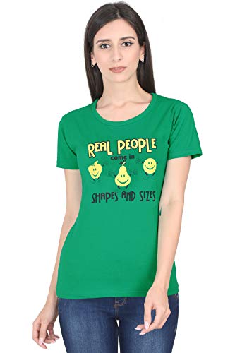 Image of FLEXIMAA Women's Cotton Printed Round Neck Half Sleeve T-Shirt