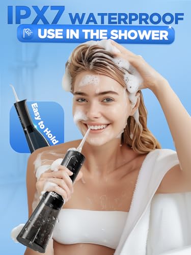 Wellfine WF-1117 Water Dental Flosser Teeth Pick: Portable Cordless 4 Modes Flossers Pic 300Ml Rechargeable Floss Pik Powerful Ipx7 Waterproof Oral Irrigator thumb #4