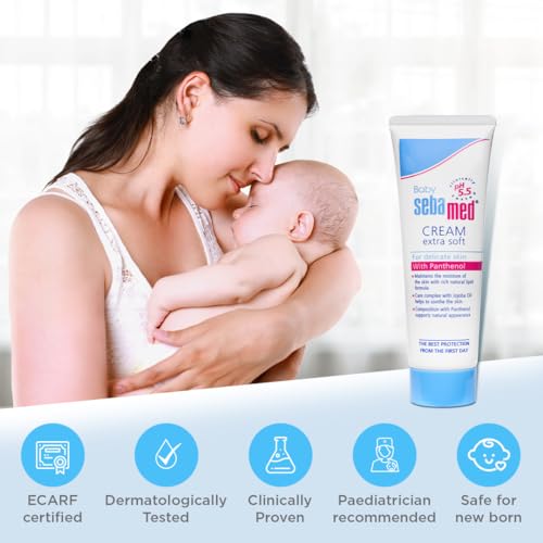 Image of Sebamed Baby Cream Extra Soft|pH 5.5|Ideal for Dry Skin|50 ml (Pack of 6)