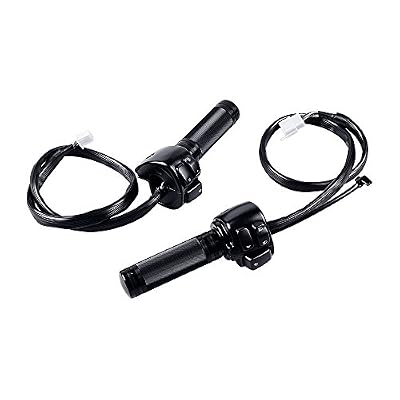 Motorcycle Switches Control w/Wiring Harness and Custom Hand Grips Compatible with 1996-2012 Harley 1 Handlebar