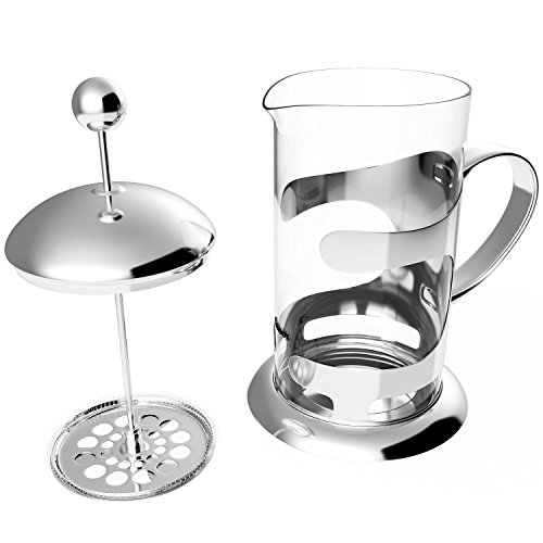 Noeler 8 Cups French Press Tea & Coffee Maker, French Press Coffee Plunger For Home And Office,34Oz,1L (Silver) #TOP5