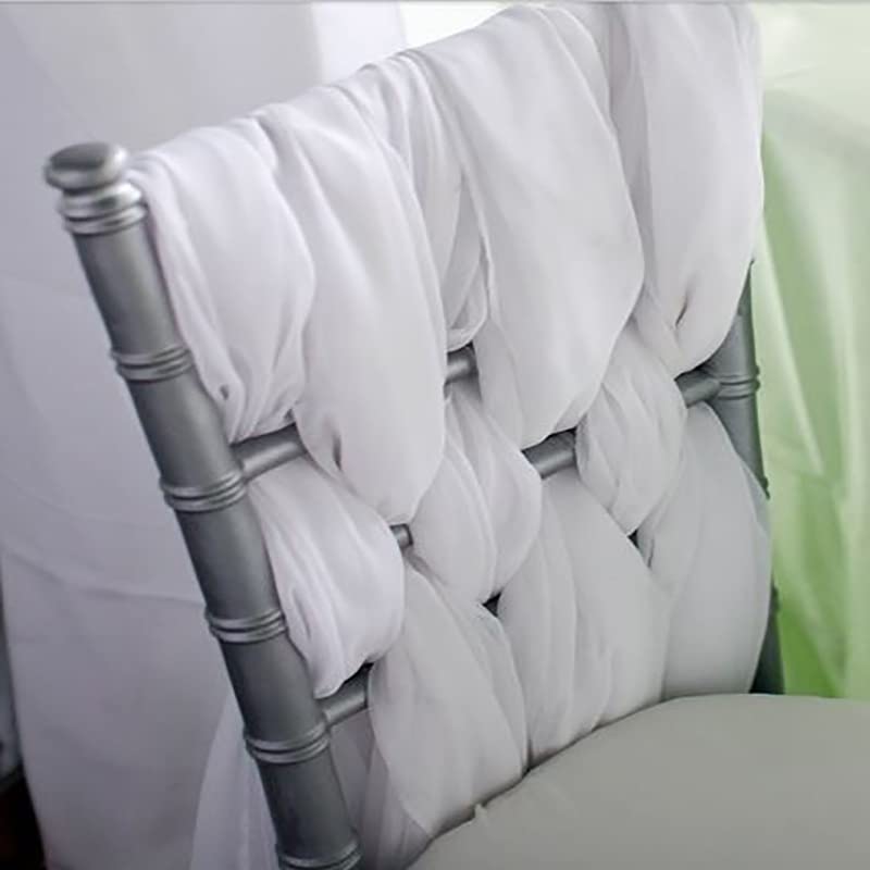 WEIDU 10 szt. dekoracja krzesła weselnego szyfonowe szarfy na krzesło węzły opaski krzesła kokardy na wesele bankiet wydarzenie baby shower krzesła dekoracje