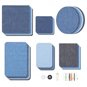 Carehabi Chb-iron-on-patches-30pcs Jeans Flicken Set