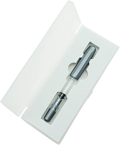 Miniatura 2 de Majohn - Pluma estilográfica de pistón T1, punta media, aluminio gris, acrílico, transparente, gran capacidad de tinta