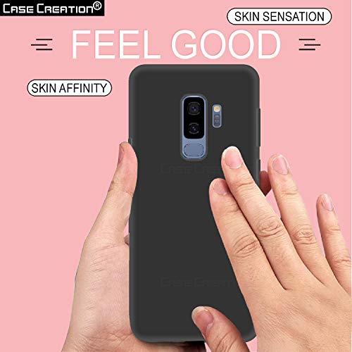 Image of Case Creation Luxurious OG Series for Samsung Galaxy S9+ Case Cover,Anti-Dirty Slim Case Frosted Matte Cute Candy TPU Raised Bezel (Splash of Color) Back Cover for Samsung S9+ -Black