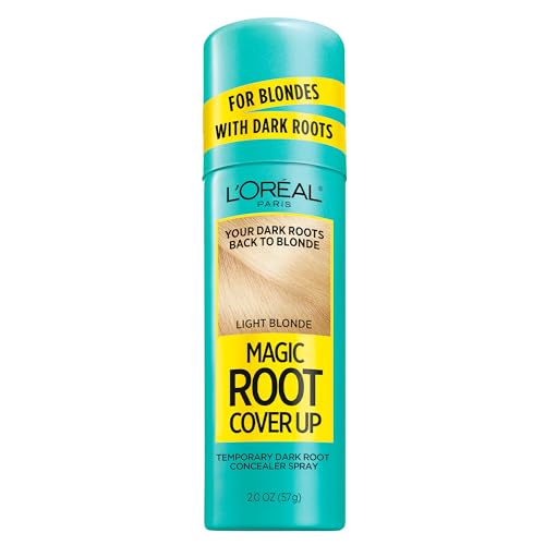 L'Oreal Paris Magic Root Cover Up Spray For Blondes with Dark Roots, Color Concealer, Ammonia and Peroxide Free, Light Blonde, 2 fl. oz.