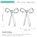 FAMARINE Silver Bow Earrings for Women Big Bow Dangle Drop Earrings Classic Earrings
