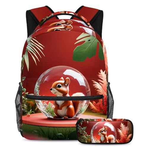 Sac à dos ado fille garçon multicolore 29.4x20x40cm avec trousse d'école