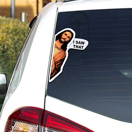 Tallew 20 Pieces I Saw That Jesus Stickers Funny Car Decals Jesus Car Sticker Bumper Decals Car Decals Reusable Movable Jesus Decal Stickers (Classic Style) #TOP3