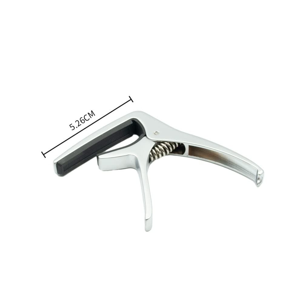 Home Musical Instrument Gitarre Kapodaster Gitarre Gitarre Kapodaster Metalllegierung Vielseitiger Gitarre Kapodaster mit Steg Pin Puller Gitarre Teile & Zubehör Silber 5,26 cm