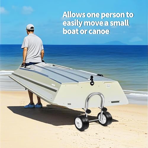image for FEIMIRE Boat Dolly Canoe, Heavy Duty Steel Trailer Mover Dolly for Fis