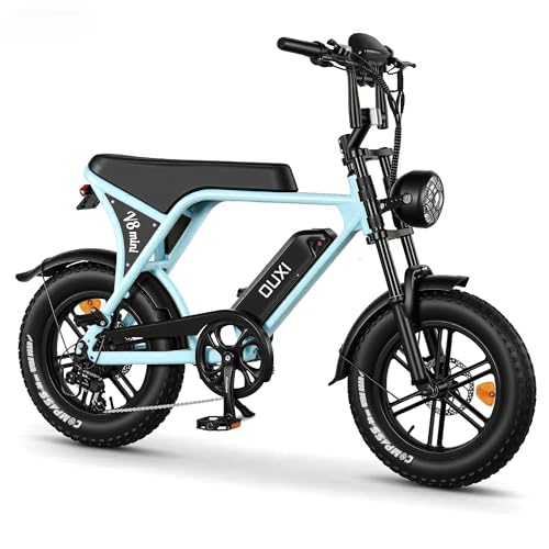 OUXI Electric Bike for Adults, 16" Fat Tire Ebike with 36V 10.4Ah Removable Battery, Moped Style EBike Up to 20MPH, 500W Upgrade Powerful Motor, Ebike for Leisure Riding & Commuting