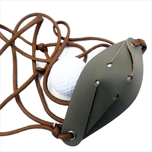 Handmade Leather Throwing Sling Old-Fashioned Slingshot Rock Sling