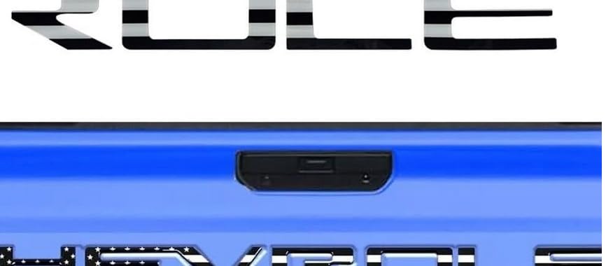 3D Thick Tailgate Insert Letters Emblem Badge Nameplate 2019-2024 (Black Flag)