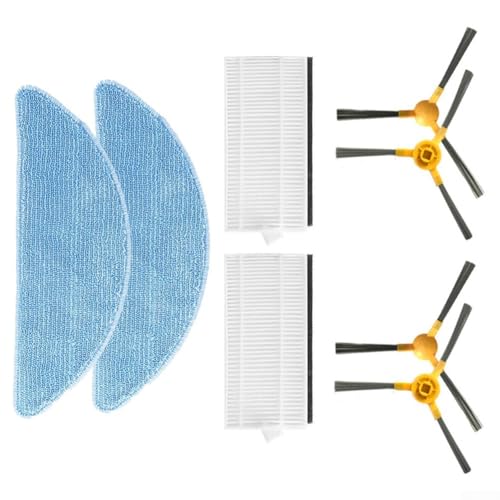 BlesConi Pezzo di ricambio per robot aspirapolvere NEATSVOR X500, spazzola a rullo, spazzola laterale e panno filtrante (8 pezzi)