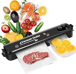 Seladora a Vácuo Elétrica para Alimentos Compacta, Durável e Econômica | Conserva Carnes, Grãos, Legumes e Queijos por Muito Mais Tempo