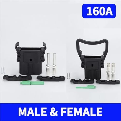 Conector de carga batería 160A Rema con terminales macho hembra seguros 3