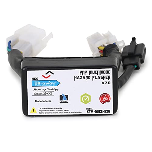 Image of KTM Duke-BS6 Plug N Play (PNP) Hazard Module /Adapter Light /Flasher Compatible | Waterproof | 24 Different Flashing Patterns | 2 Year Warranty