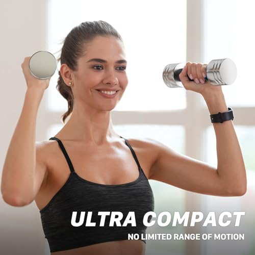 Northdeer Steel Dumbbells Ultracompact Adjustable 2.5kg 5kg 7.5kg 10kg 15kg 25kg Chrome Dumbbell with Foam Handles Home Gym Workout (Choice of Size) - Image 6