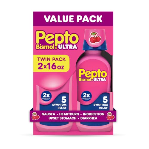 Pepto Bismol Liquid Ultra for Nausea, Heartburn, Indigestion, Upset Stomach, and Diarrhea...