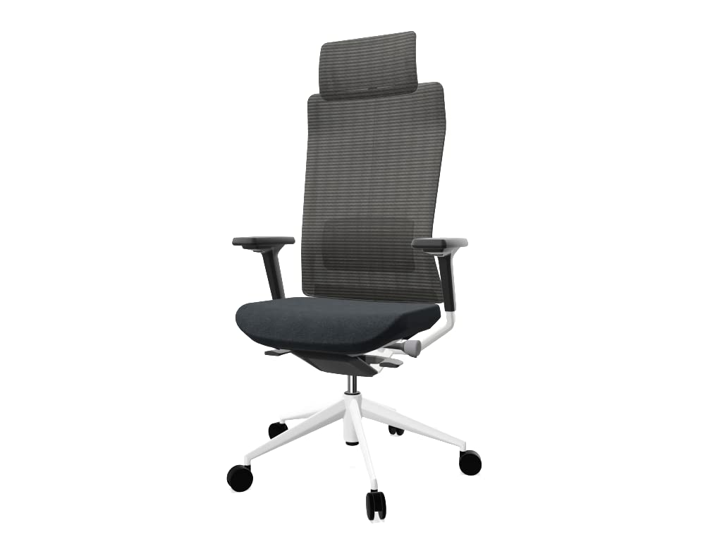 Silla de Oficina o Escritorio Profesional Top Actiu TNK Flex Shadow Blue Respaldo Malla Ergonómica, Brazos Regulables 3D con certificación 24h hasta 150kg