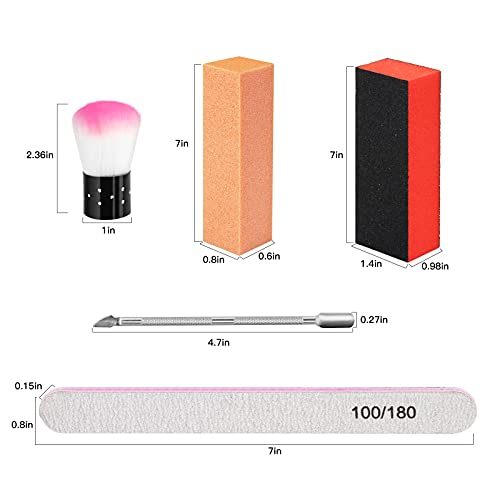 Wirhaut Nagelfeile, 14-in-1-Nagelfehler, Professional Nail File 6-teiliges Set 100/180 und 6 doppelseitiger… – Bild 7