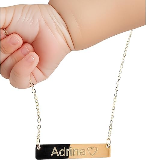 Petite Boutique Personalized Baby Name Bar Necklace