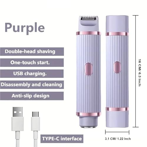 Image of AVNISH Facial Hair Remover Trimmer for Women Rechargeable Cordless Electric Shaver Instant Gentle Smooth Skin Hypoallergenic Blade Multipurpose Use For Upper Lips Cheeks Forehead Peach Ideal For On-The-Go