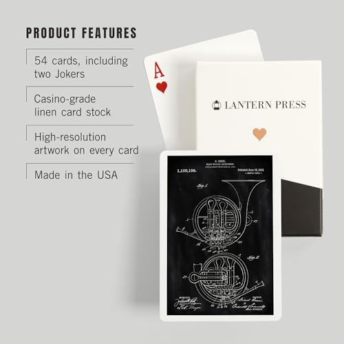 Baraja de poker Blackboard Patent con 52 cartas miniatura 3