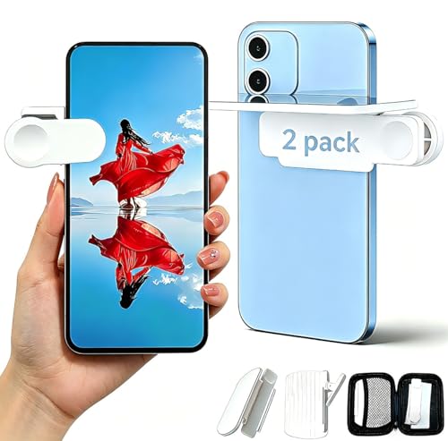 NUOBESTY Mirror for Phone Camera Clip Kit Adjustable Phone Camera Reflection Mirror for Back Universal Photography Accessory for Live Streaming Video Recording Travel - image 1