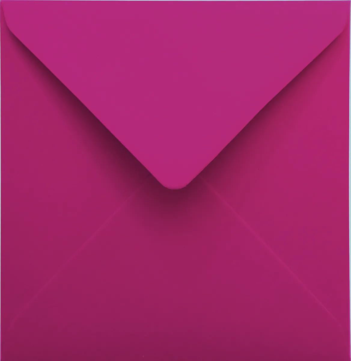 Netuno 25 Square Dark Pink envelopes 110x110 mm 4.3x4.3in 120gsm Malmero Bougainville eco-Friendly Colourful envelopes for Greeting Cards Christmas Cards Wedding Invitations Coloured envelopes — image 1