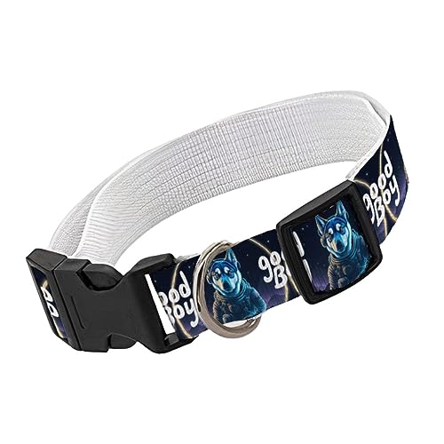 Space Husky Pet Collar - Dog in Space - Accessories for Pets - M